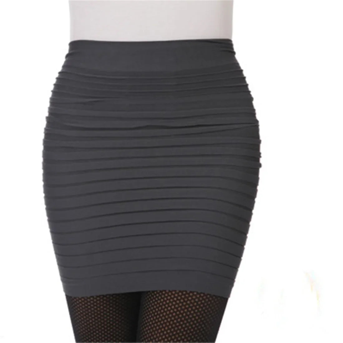 Summer Women High Waist Elastic Pleated Skirt - Piña Colada