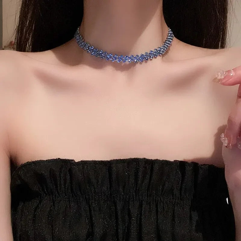 Full Rhinestone Choker - Piña Colada