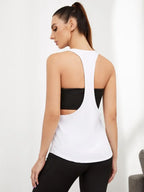 Hollow Solid Color Sports Blouse
