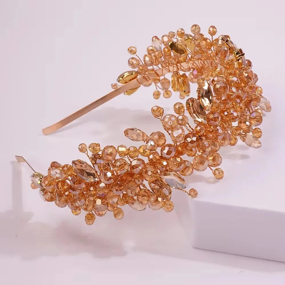 Handmade Rhinestones Tiaras - Piña Colada