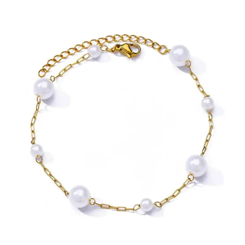 Stainless Steel Gold-Plated Anklet for Women - Piña Colada