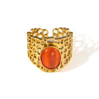 Colorful Stone Open Band Ring - Piña Colada