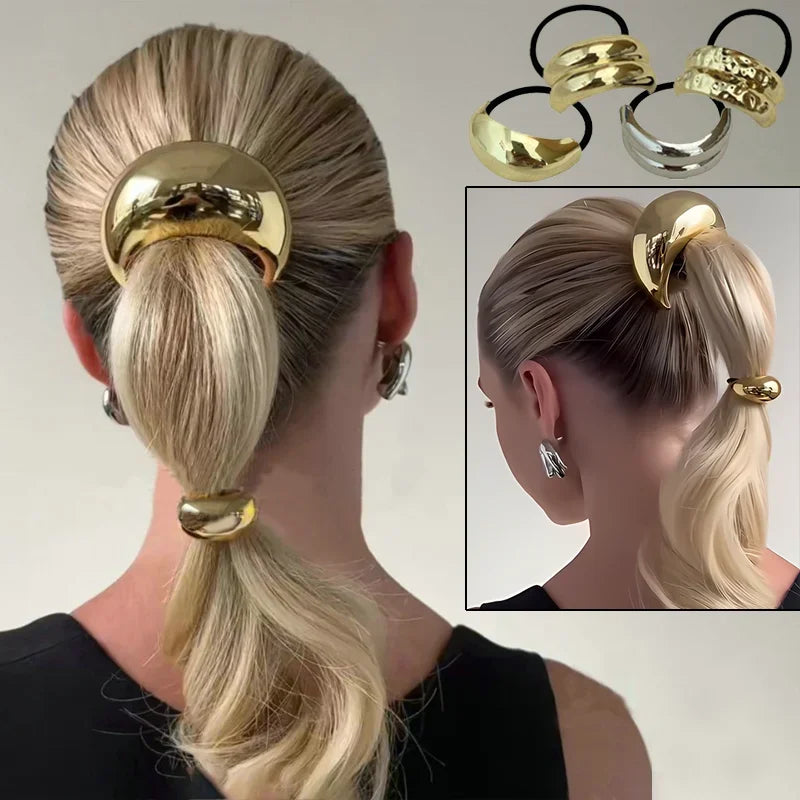 Metal Irregular Double-Layer Hair Bands - Piña Colada