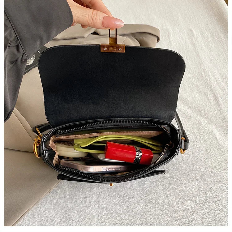 Casual Leather Satchel Bag for Women - Piña Colada