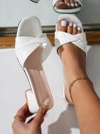 Open Toe Heel Sandals - Piña Colada