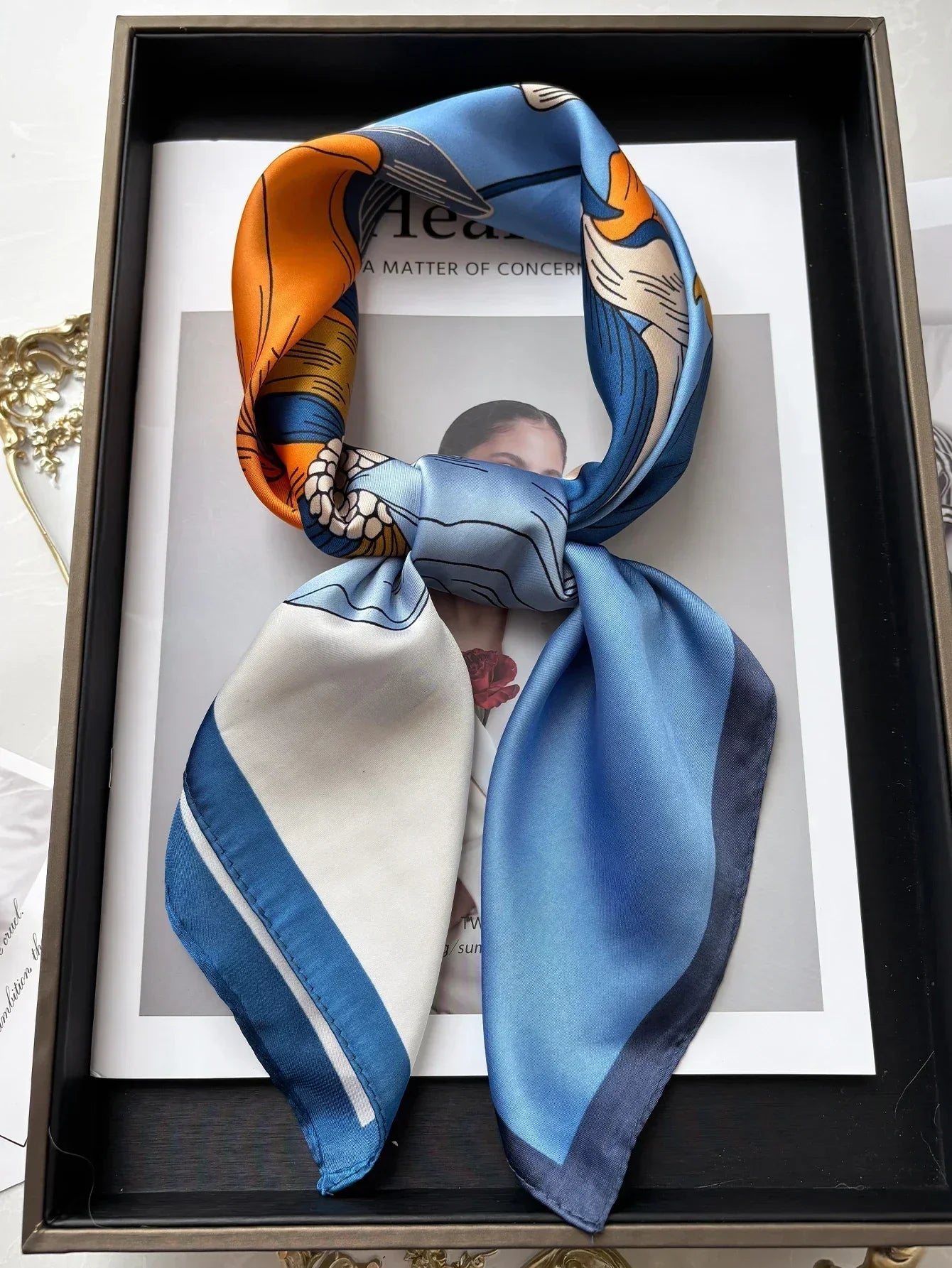 Silk Square Scarf Spring - Piña Colada