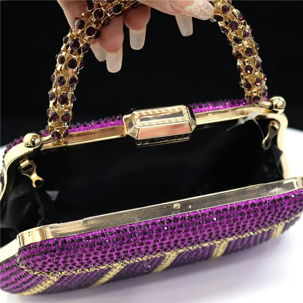 CLUTCH GLITTER BAG FOR EVENING - Piña Colada