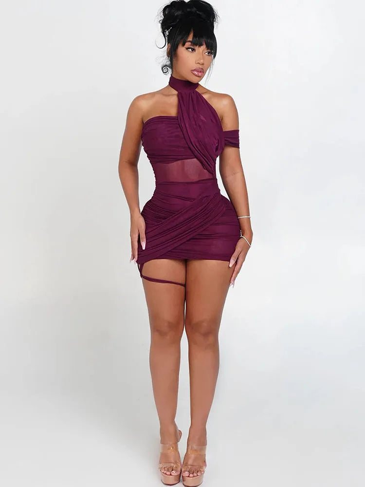 Halter Neck Mini Dress