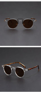 Retro Metal Frame Oval Sunglasses - Piña Colada