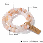 3Pcs Natural Stone Beaded Bracelets Set - Piña Colada