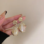 Geometry Irregularity Resin Stud Earrings - Piña Colada