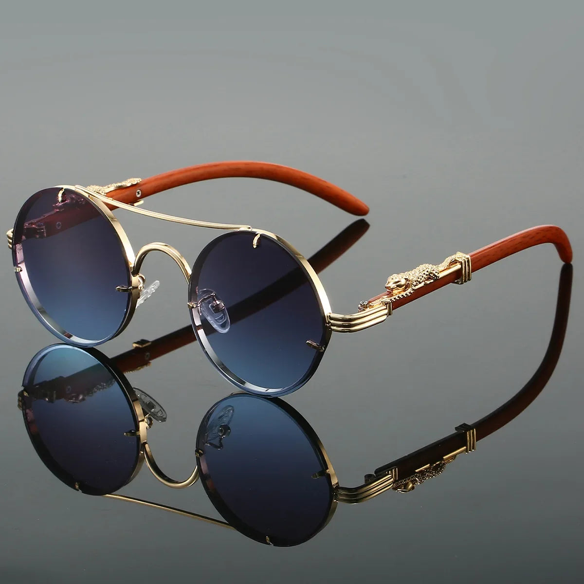 Vintage Round Sunglasses - Piña Colada