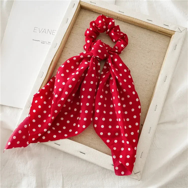 Print Bow Satin Long Ribbon - Piña Colada