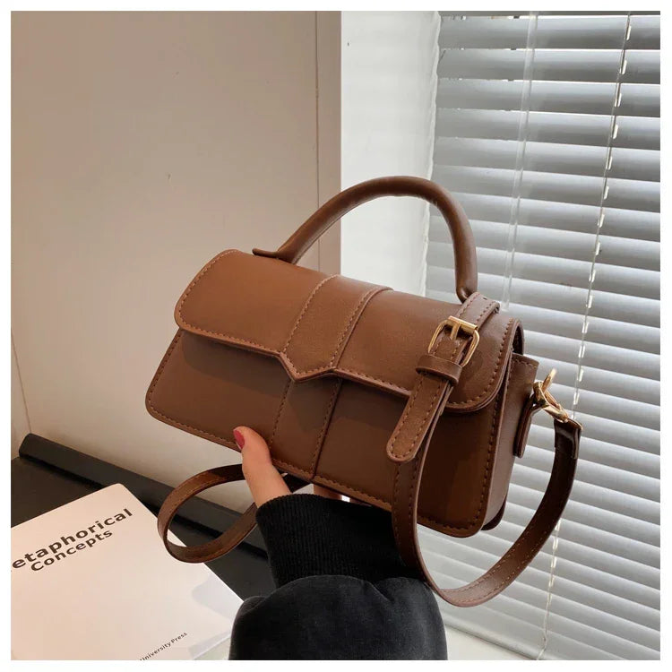 Leather Shoulder Bag - Piña Colada