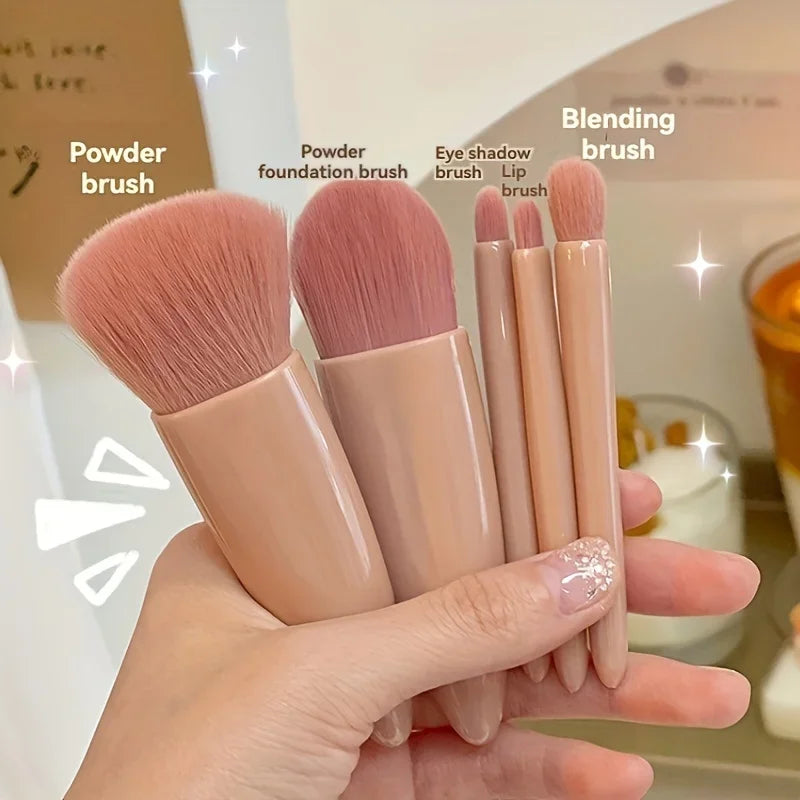5-Piece Makeup Brush Set - Piña Colada