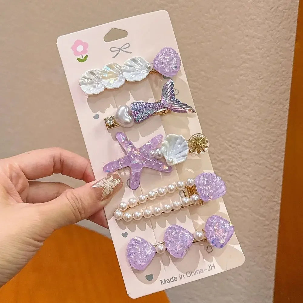 Shell Starfish Hair Clips - Piña Colada