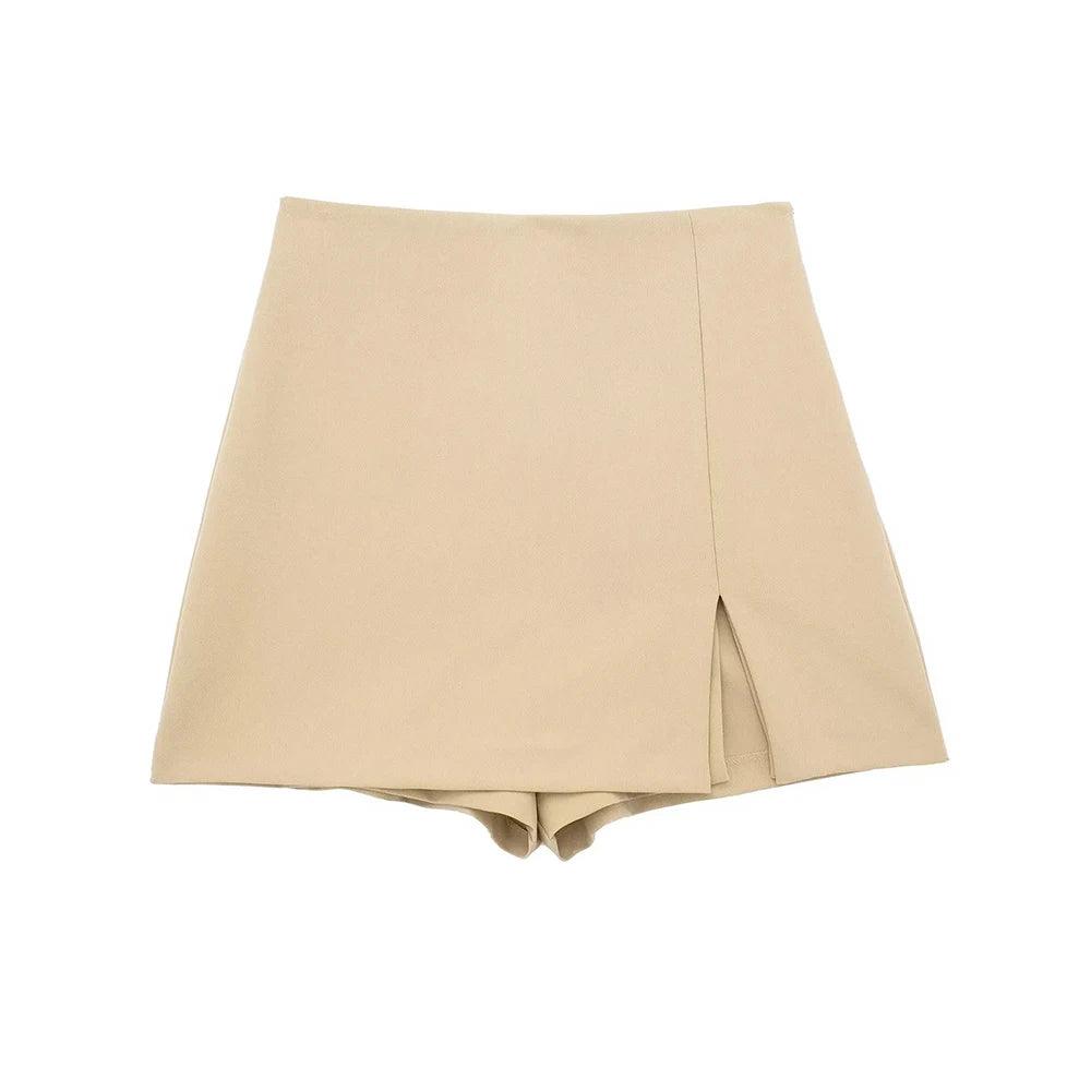 Front Slit Shorts - Piña Colada