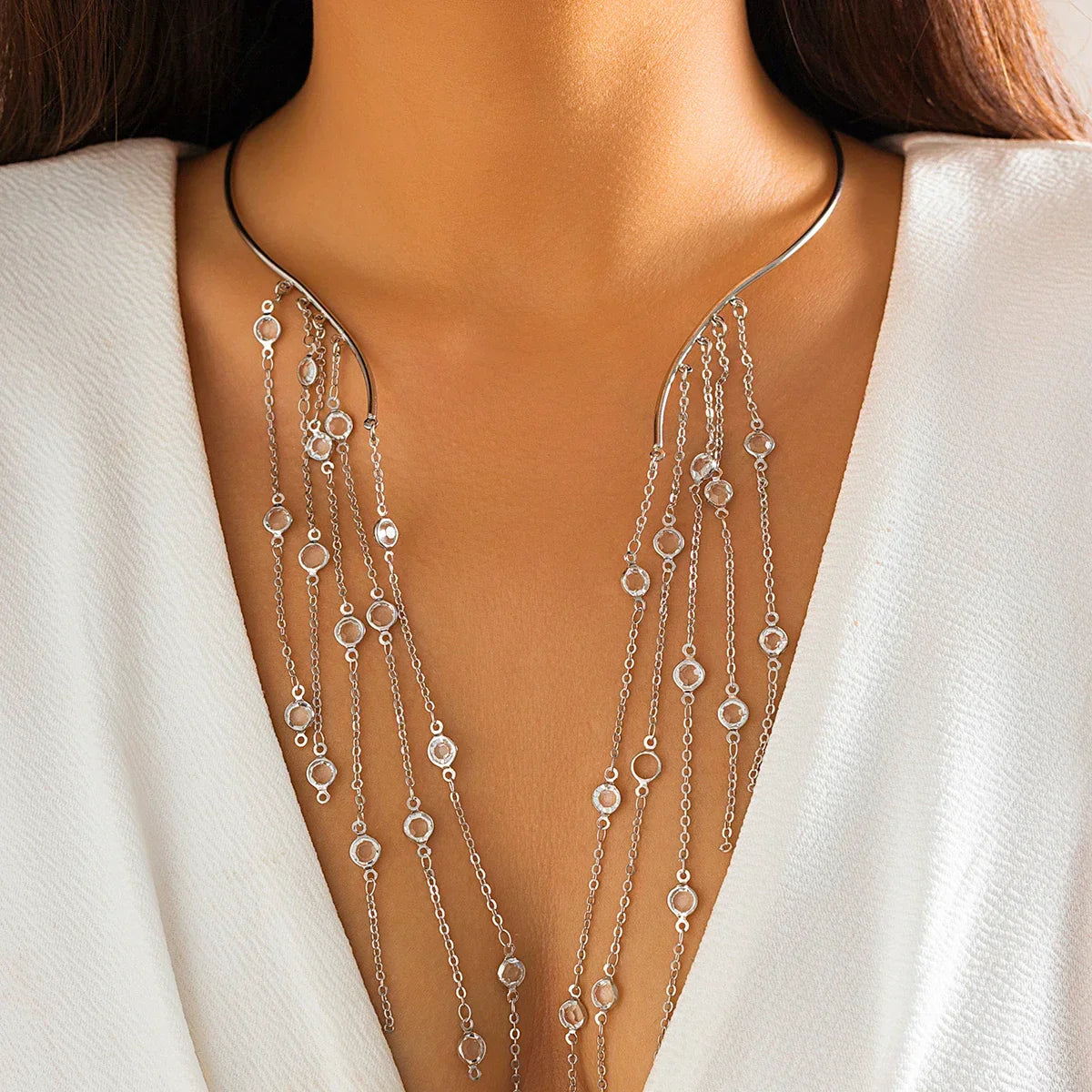 Pearl Star Necklace Open Collar - Piña Colada