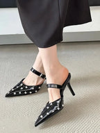 Crystal Diamond Buckle Pointed Toe - Piña Colada