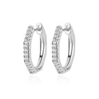 Zircon Polygon Earrings For Women Stainless Steel Geometric - Piña Colada