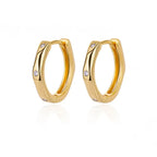 Zircon Polygon Earrings For Women Stainless Steel Geometric - Piña Colada