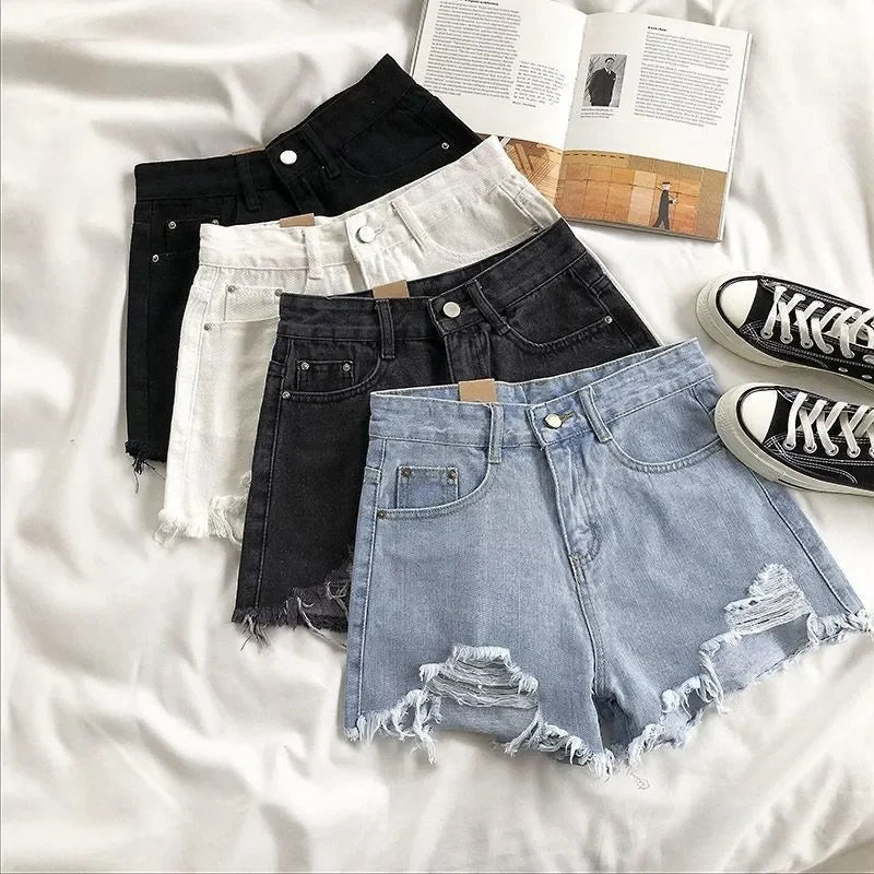 High Waist Hollow Out Shorts – Vintage Street Style - Piña Colada