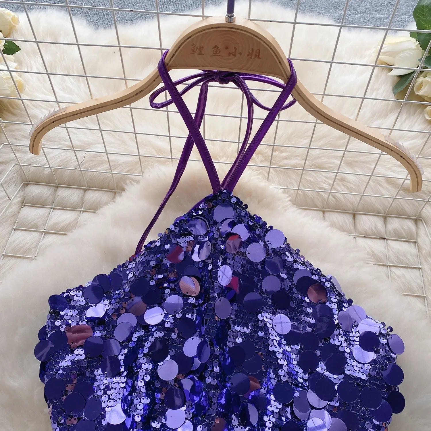 Sequin Top And Skirt Set Sparkly - Piña Colada