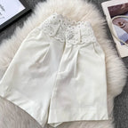 High-Rise Wide Leg Shorts - Piña Colada