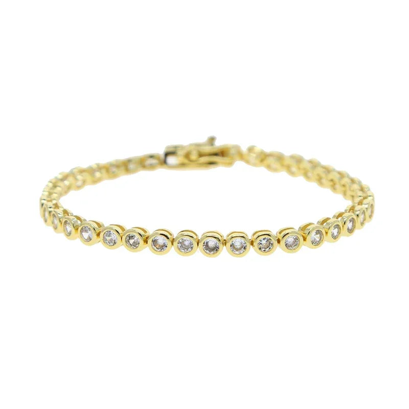 Zirconia Tennis Chain Bracelet - Piña Colada
