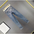 European Sequin High-Waist Skinny Jeans - Piña Colada