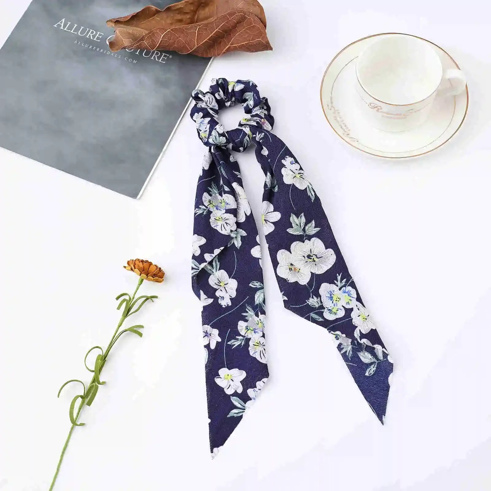 Satin Scrunchie Scarf - Piña Colada