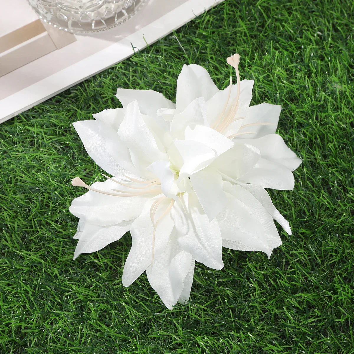 Orchid Flowers Hair Clips - Piña Colada