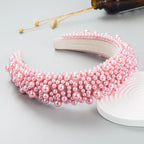 Baroque Pearl Wide Headband - Piña Colada