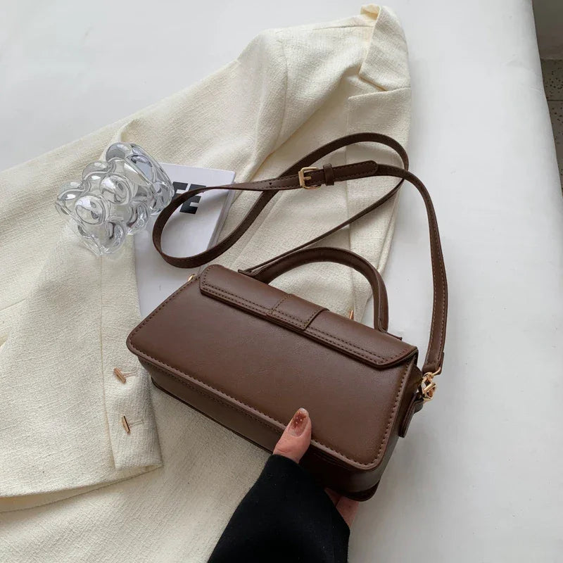 Leather Shoulder Bag - Piña Colada