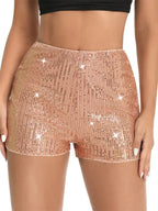Women’s Sparkly Sequin Party Shorts - Piña Colada