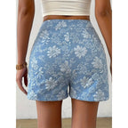 Floral Low Waist Shorts – Casual Fit - Piña Colada