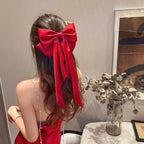 Large Bow Ribbon Hair Clip - Piña Colada