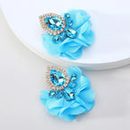 Lace Flower Cotton Drop Earrings - Piña Colada