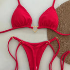 Bikini Low Waist Lace-up - Piña Colada