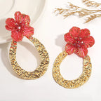 Petal Flower Water Drop Earrings