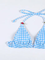 Floral Print Bordered Bikini Set