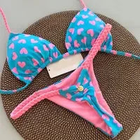 Bikini Low Waist Lace-up - Piña Colada