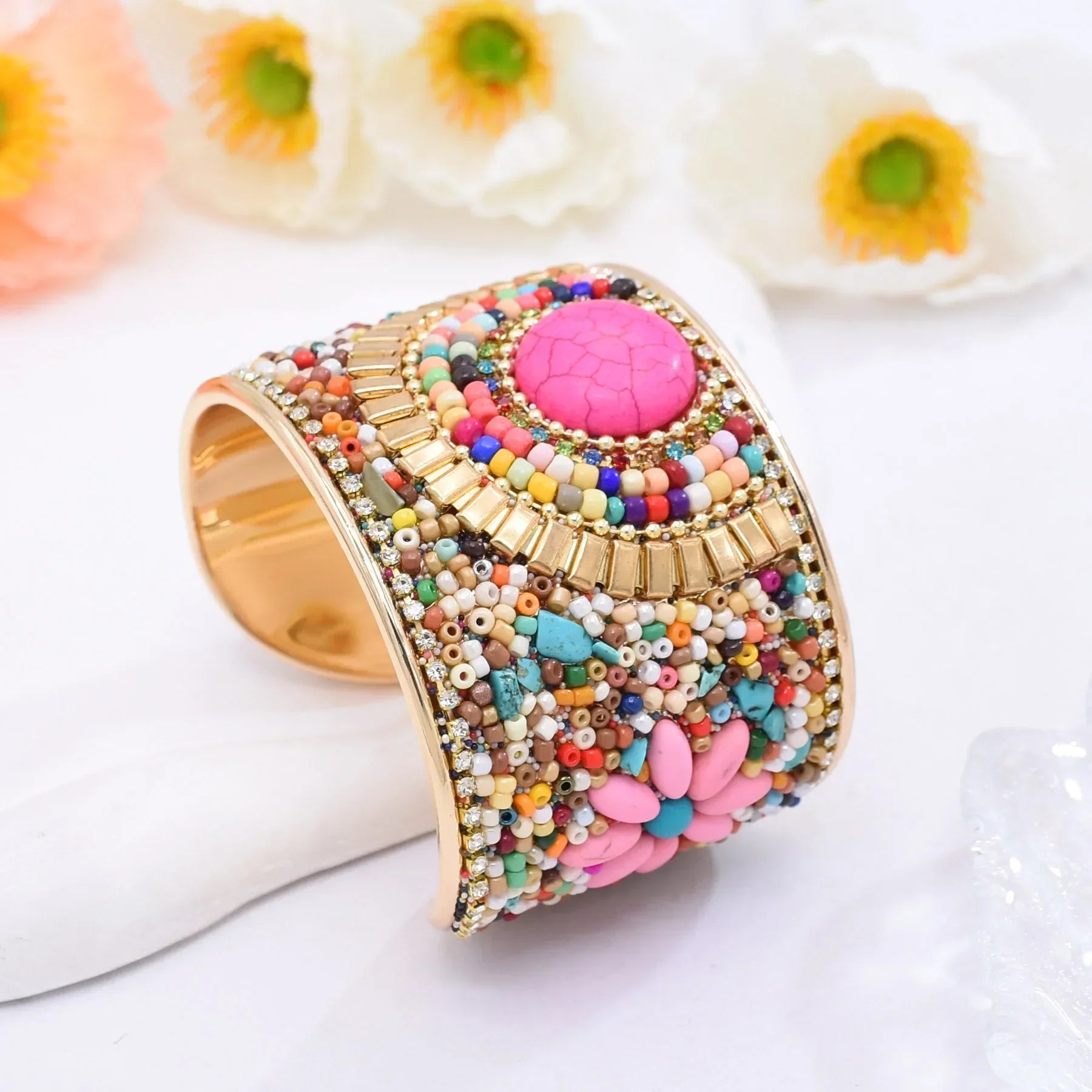 Bohemian Colorful Rice Beads Handmade - Piña Colada