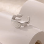 Stainless Steel Zircon Adjustable Ring - Piña Colada