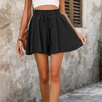 High-Waist Casual Folded Shorts - Piña Colada
