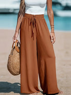 Wide Leg Loose Pants - Piña Colada