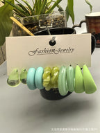 10pcs Earrings Hoops - Piña Colada