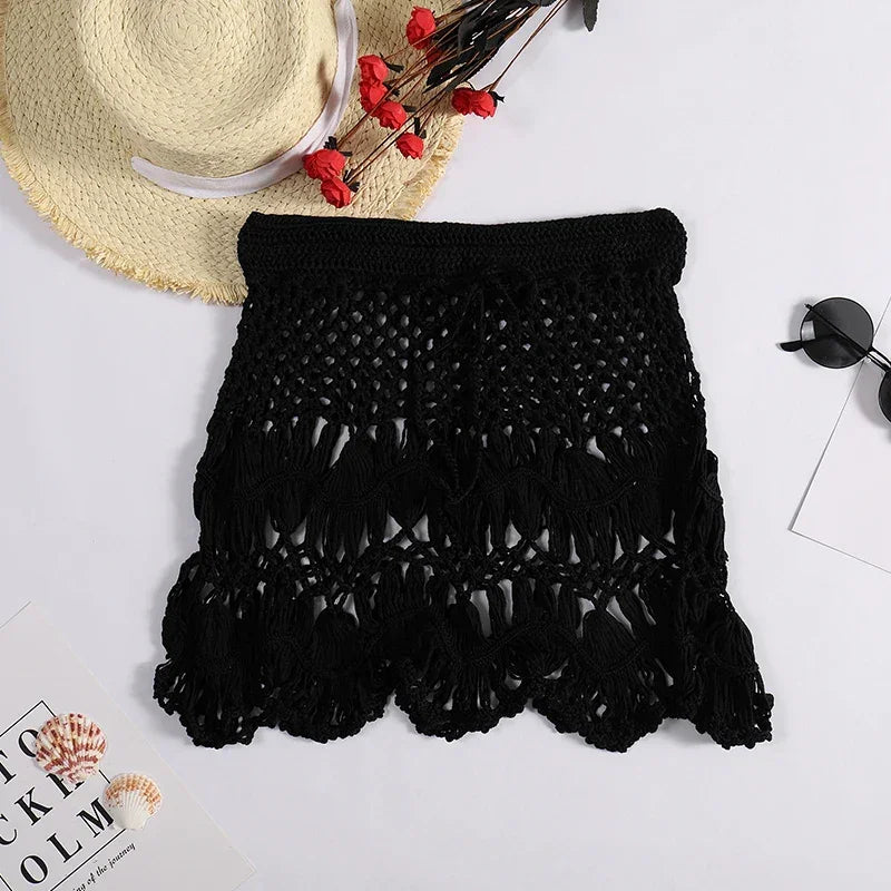 Handmade Crochet Hollow Out Swimwear Cover Up - Piña Colada