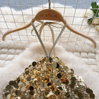 Sequin Top And Skirt Set Sparkly - Piña Colada