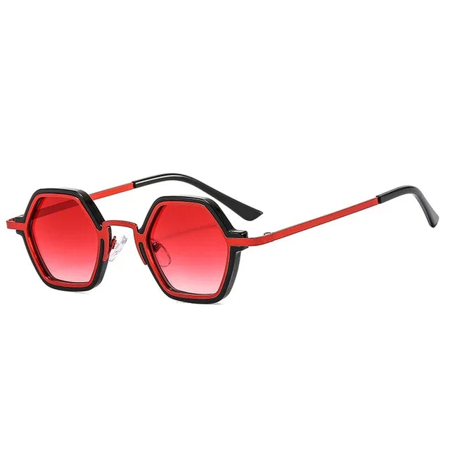 Retro Polygon Square Sunglasses - Piña Colada